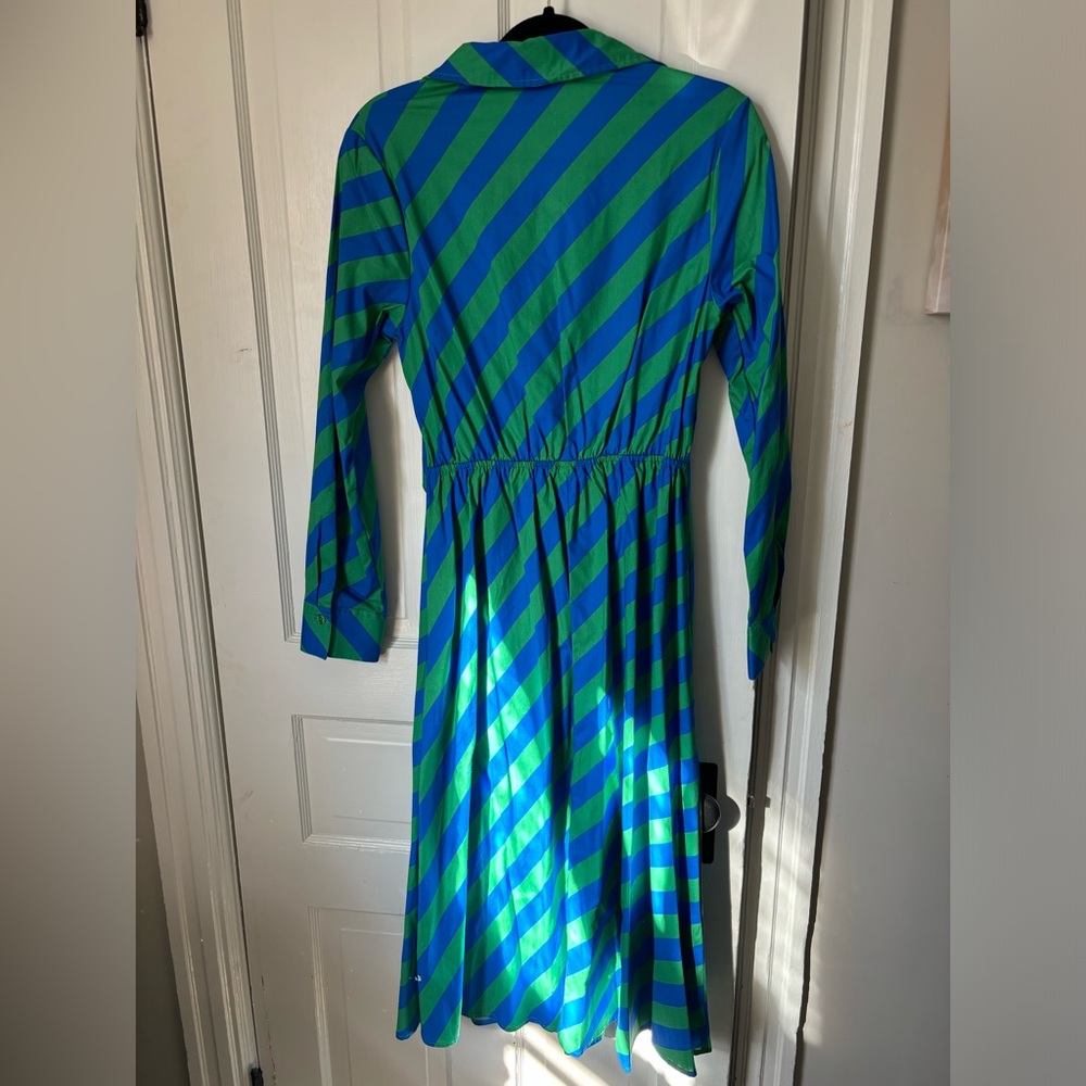 scoop, size medium, striped, side  knot midi dress - Picture 3 of 3